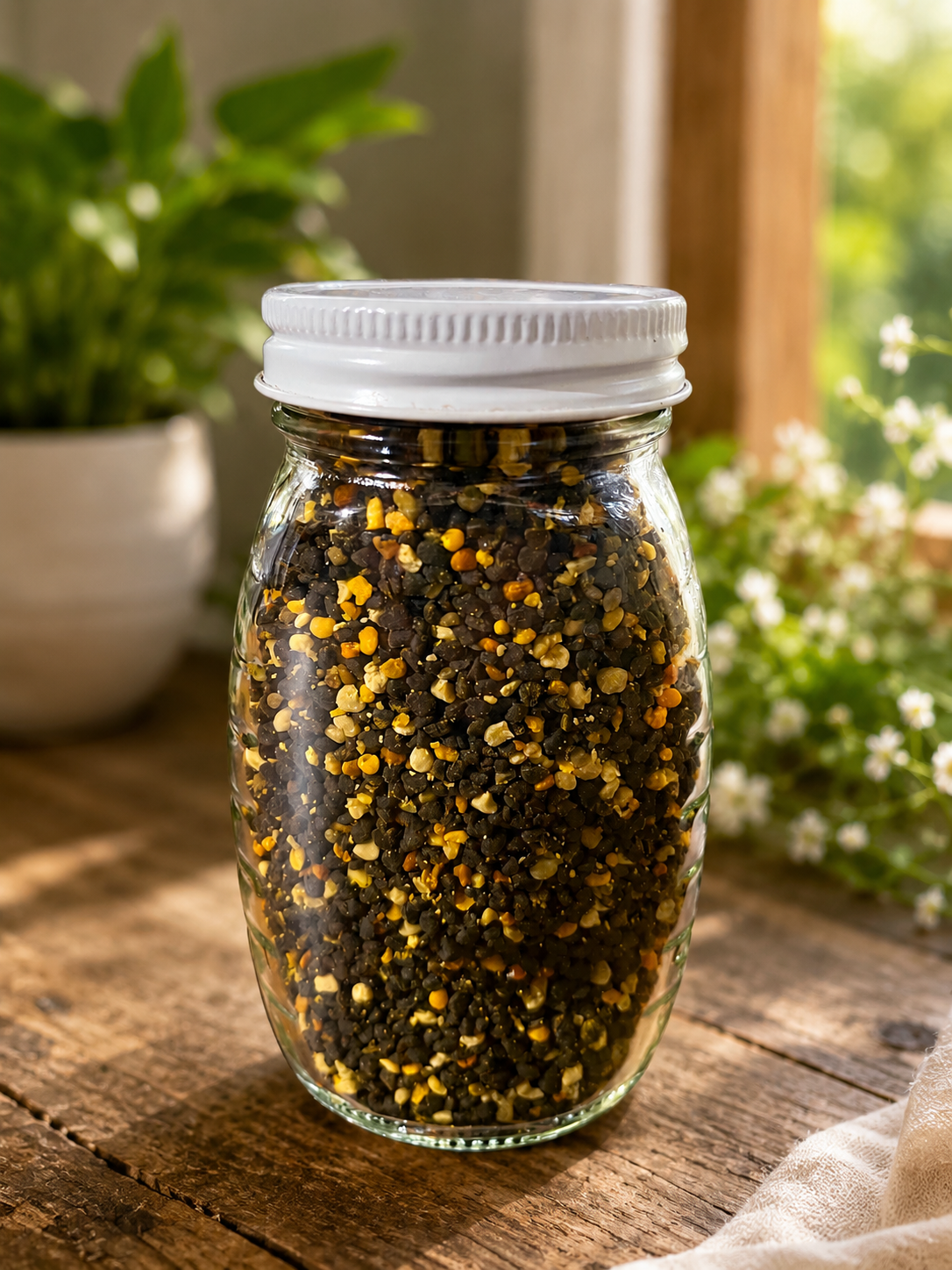 Pure, Fresh, Frozen Honeybee Pollen (colors will vary)