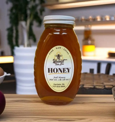 Pure, Raw, Pennsylvania Early Fall Honey - 1 lb Glass